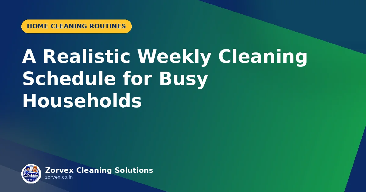A Realistic Weekly Cleaning Schedule for Busy Households — Zorvex blog cover
