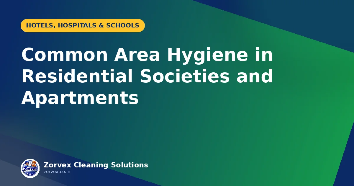 Common Area Hygiene in Residential Societies and Apartments — Zorvex blog cover