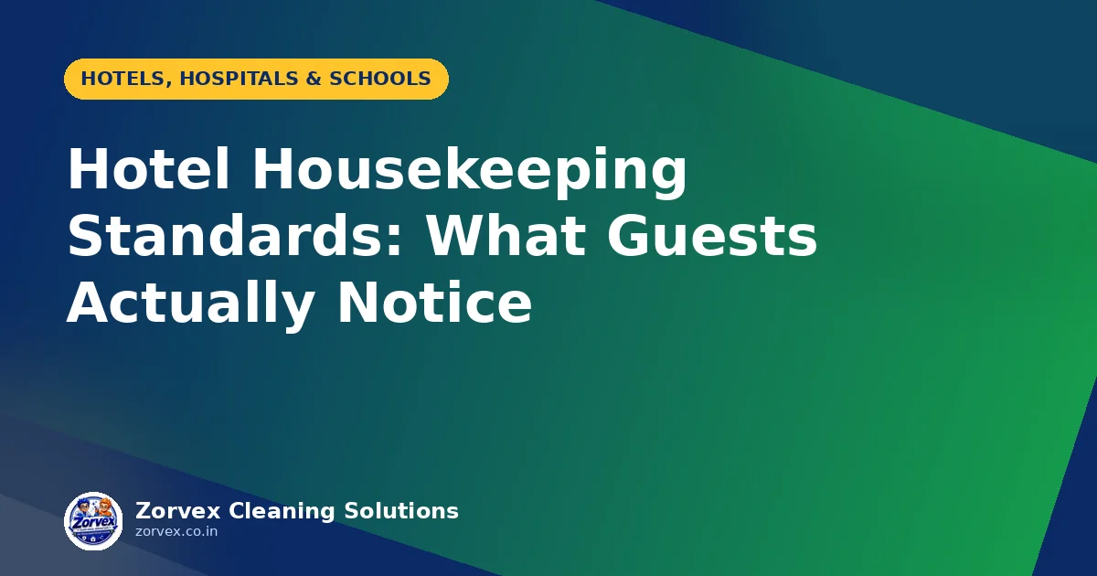 Hotel Housekeeping Standards: What Guests Actually Notice — Zorvex blog cover