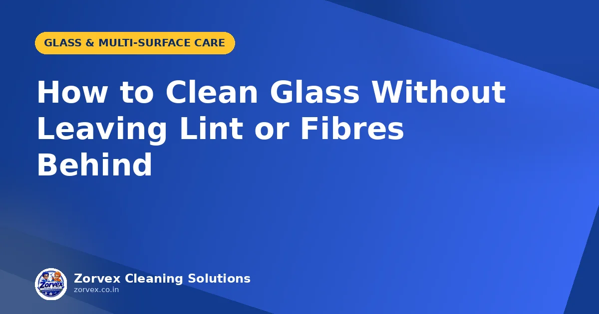 How to Clean Glass Without Leaving Lint or Fibres Behind — Zorvex blog cover