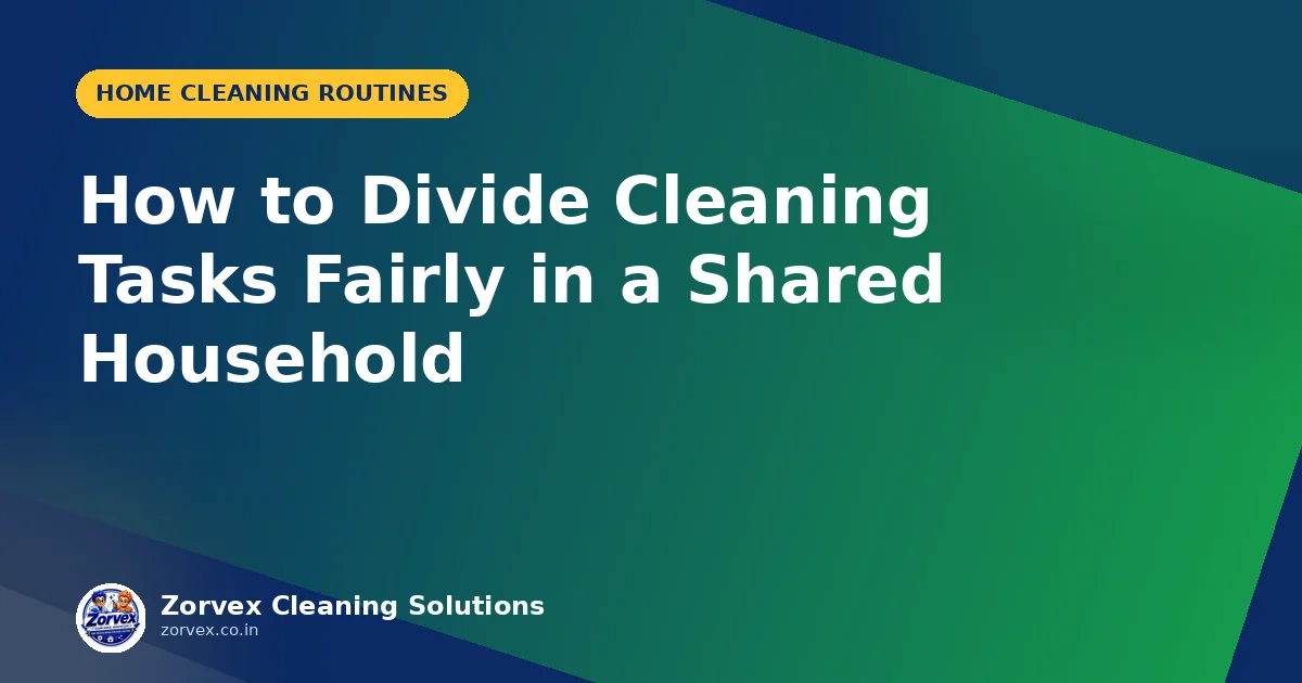 How to Divide Cleaning Tasks Fairly in a Shared Household — Zorvex blog cover
