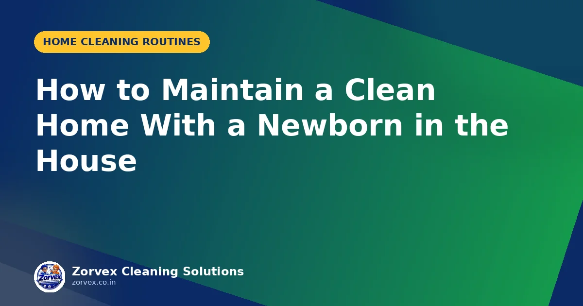 How to Maintain a Clean Home With a Newborn in the House — Zorvex blog cover