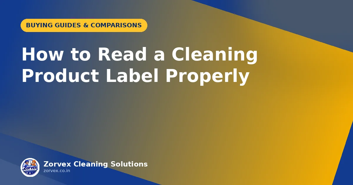 How to Read a Cleaning Product Label Properly — Zorvex blog cover