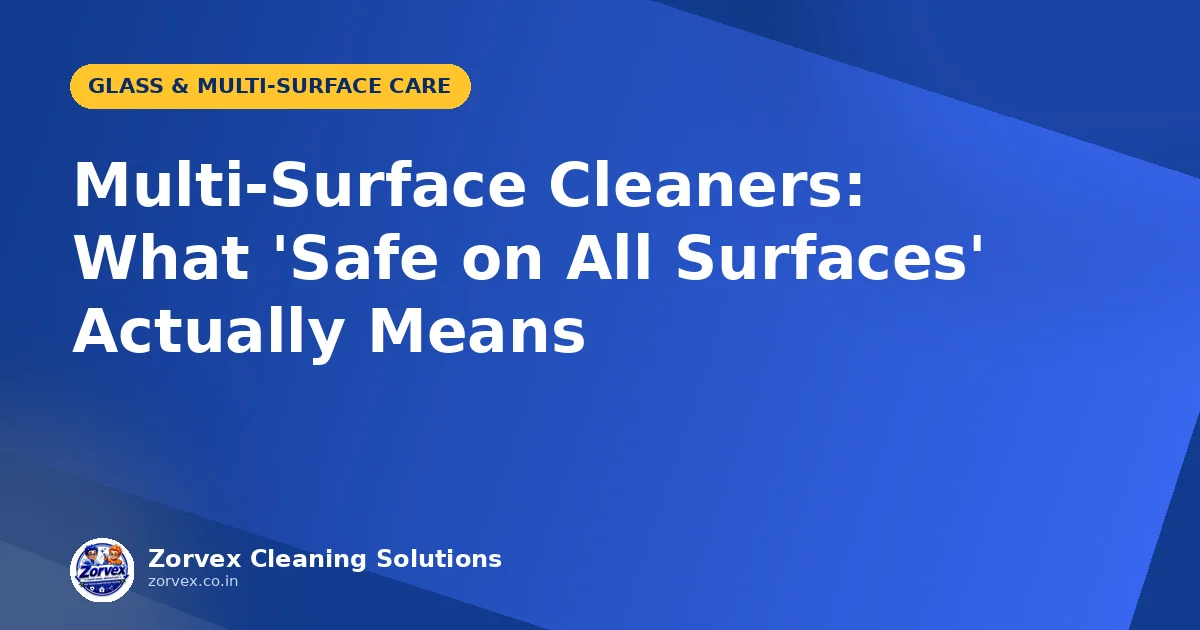 Multi-Surface Cleaners: What 'Safe on All Surfaces' Actually Means — Zorvex blog cover
