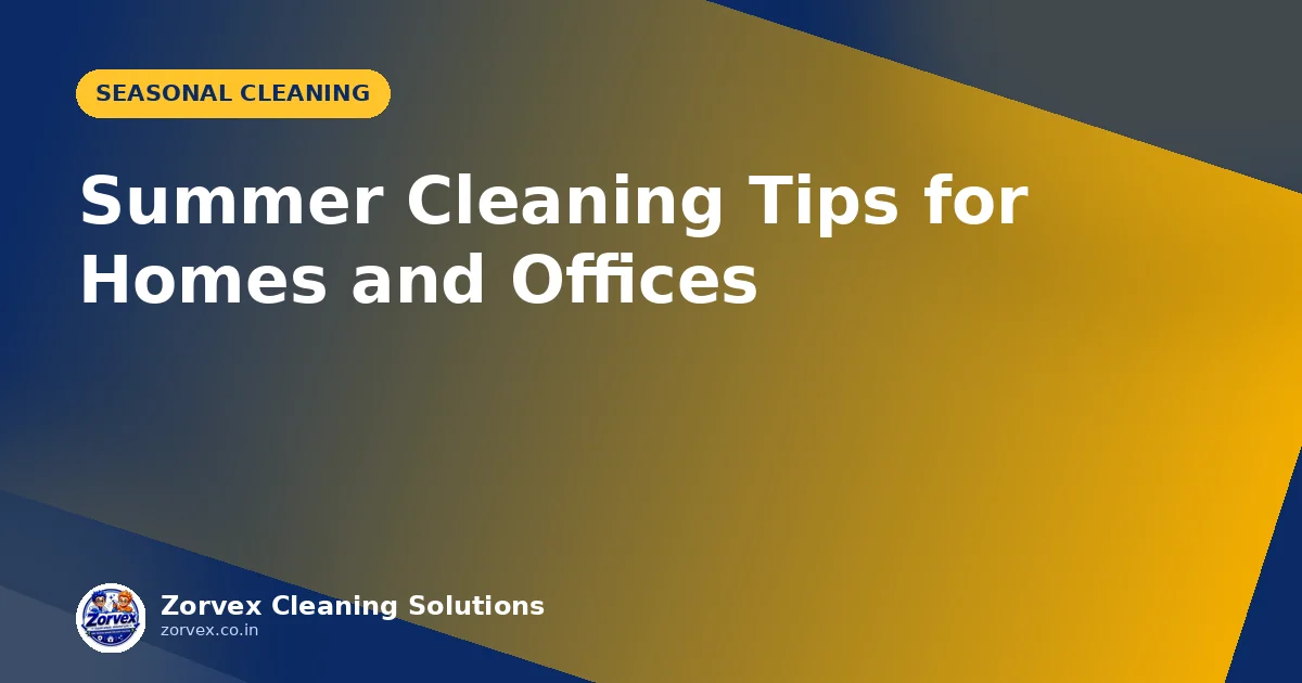 Summer Cleaning Tips for Homes and Offices — Zorvex blog cover