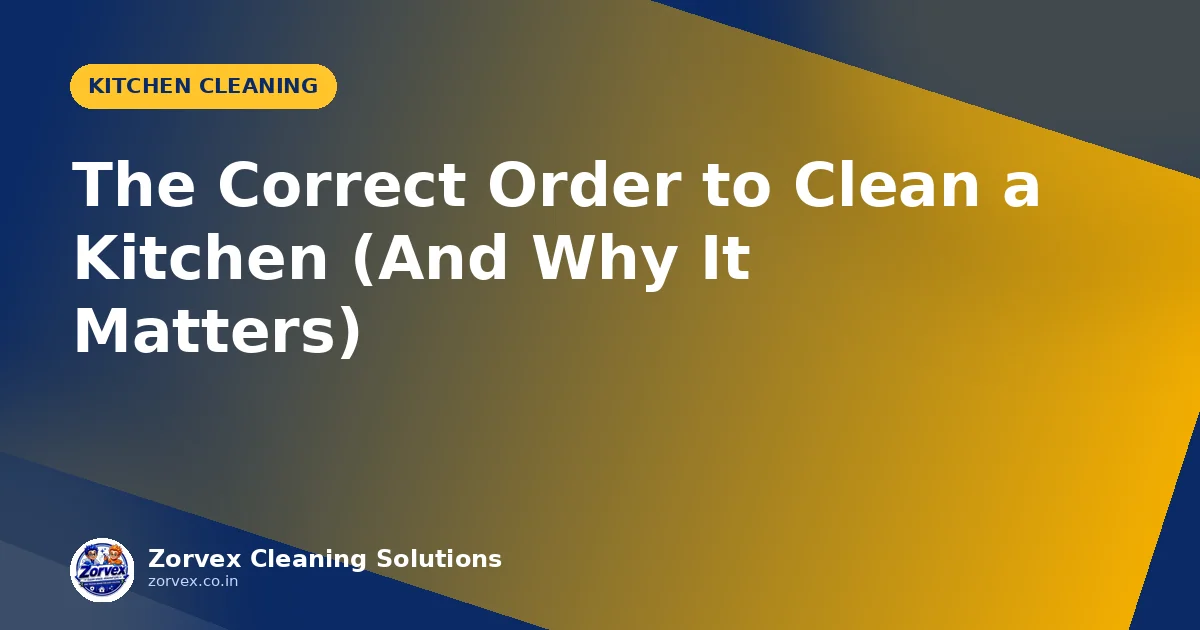 The Correct Order to Clean a Kitchen (And Why It Matters) — Zorvex blog cover