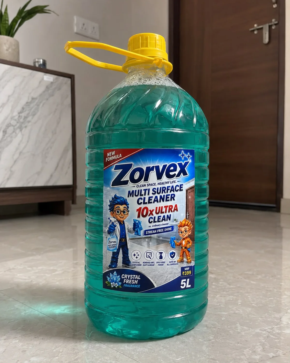 Zorvex Multi Surface & Glass Cleaner 5 litre — Crystal Fresh fragrance