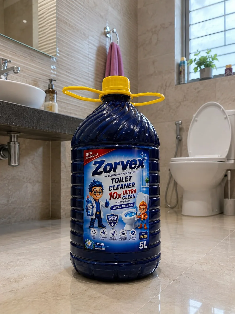 Zorvex Toilet Cleaner in a bathroom