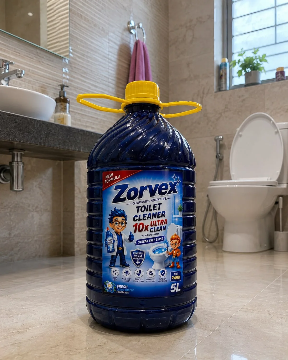 Zorvex Toilet Cleaner 5 litre — Ocean Breeze fragrance